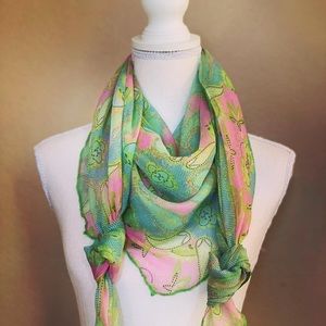 Cha-Cha silk scarf pastel paisley